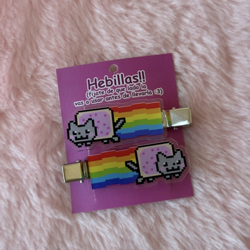 Hebillas nyan cat